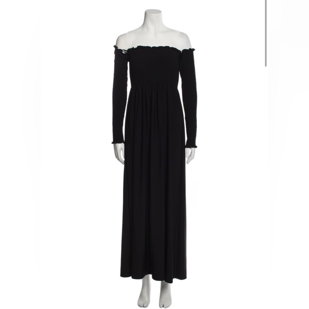 Hill House Black Off-Shoulder Maxi Dress